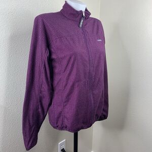 Trek Vtg Cycling L/S Polartec Full Zip Purple Jacket Coat Back Pockets Sz M